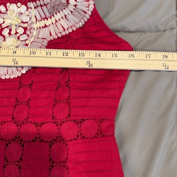 Nanette Lepore "Treasure" Dress Embellished Sleeveless Fuchsia Pink Size 4 - Picture 10 of 13